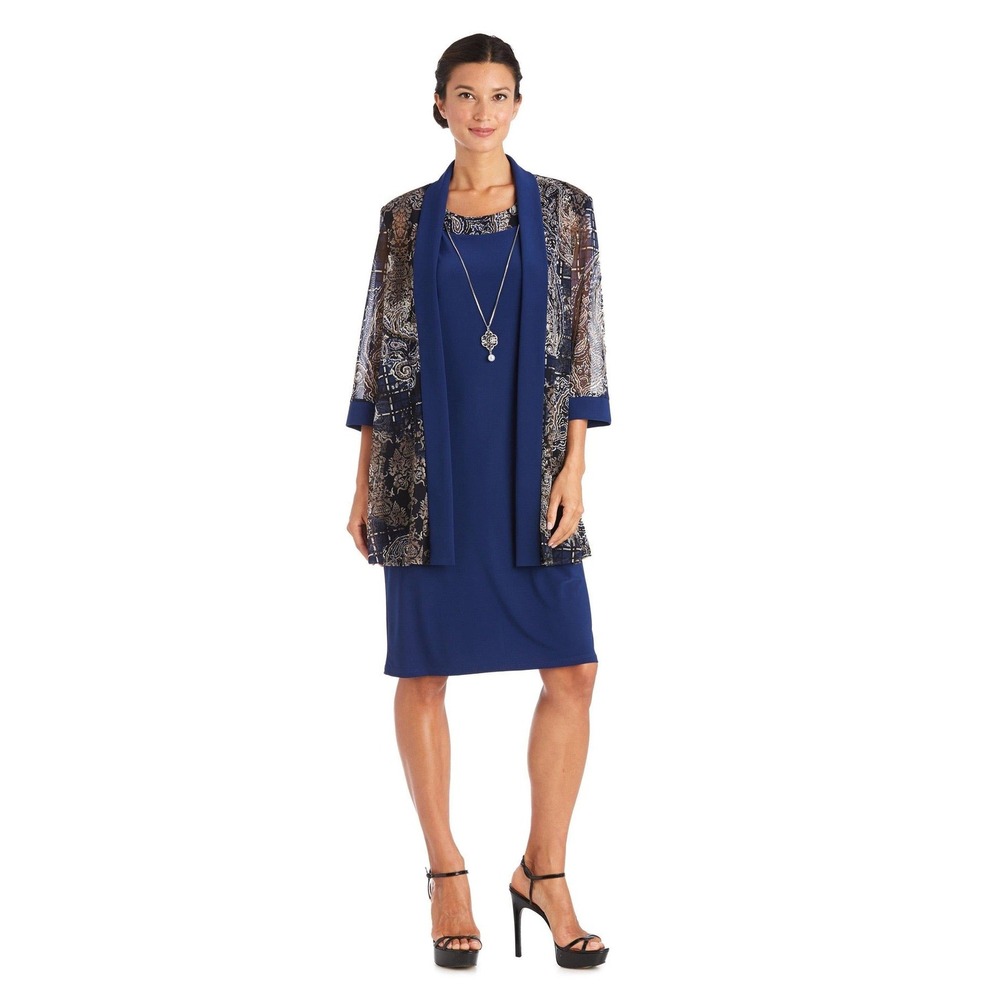 R&M Richards Women's Sheer Open-Front Kimono Jacket